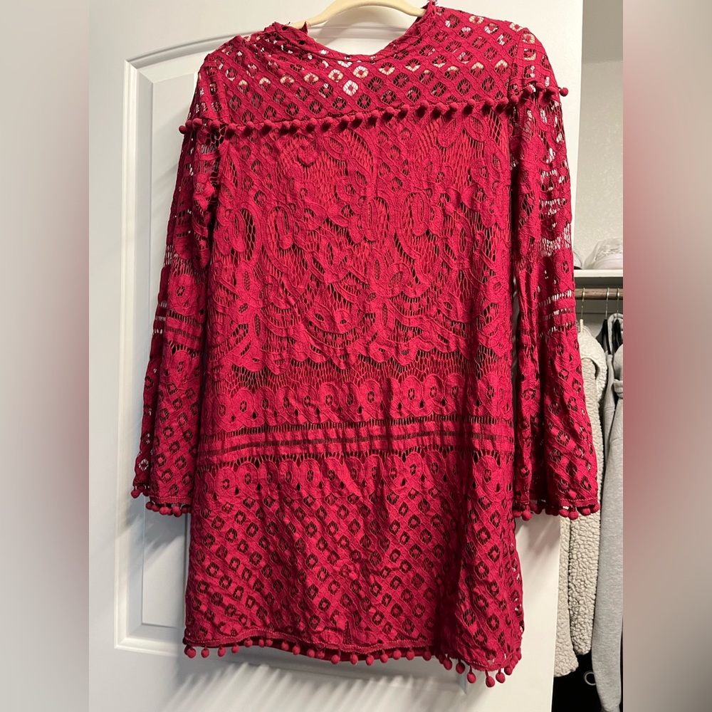 SHEIN Burgundy Lace Dress